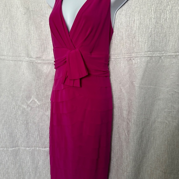 Jones Wear Dress, sleeveless fuchsia colored dress, size 14 - Picture 2 of 5